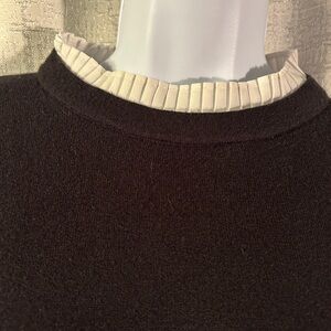 Vila Milano Black Frill Color and Cuffs with Key Hole Back Medium